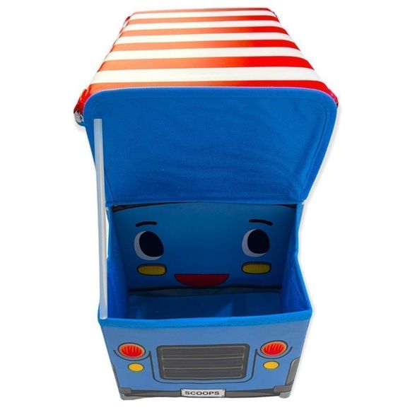 Portable Foldable Storage Box, Organizer, Stool, Car Model, Bus, Ice Cream Car - Picture 4 of 16